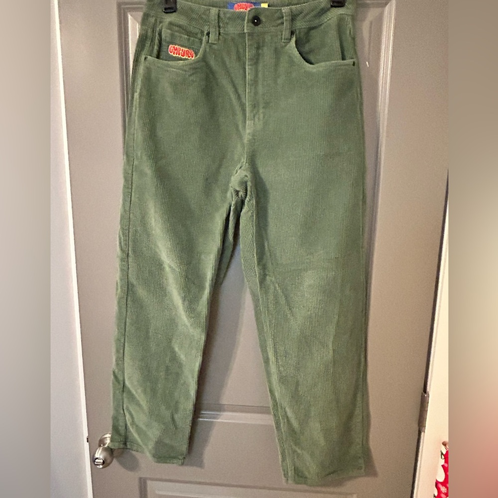 Empyre Olive Green Wide Leg Corduroy Pants